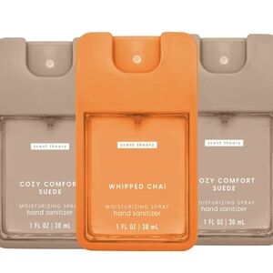 Hand Sanitizer Spray LE. 2 whipped Chai & 2 Cozy Comfort Suede - Scent Therory